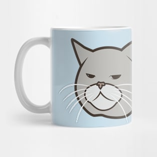 Cute Funny Bored Cat Face Mug